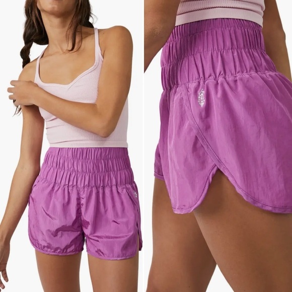 Free People The Way Home Shorts in Foglove magenta sz L - Picture 1 of 5